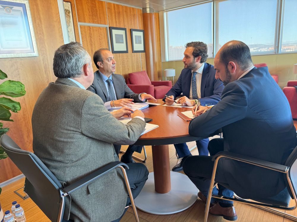REDUCIDA Momento de la reunión con el consejero de Sanidad